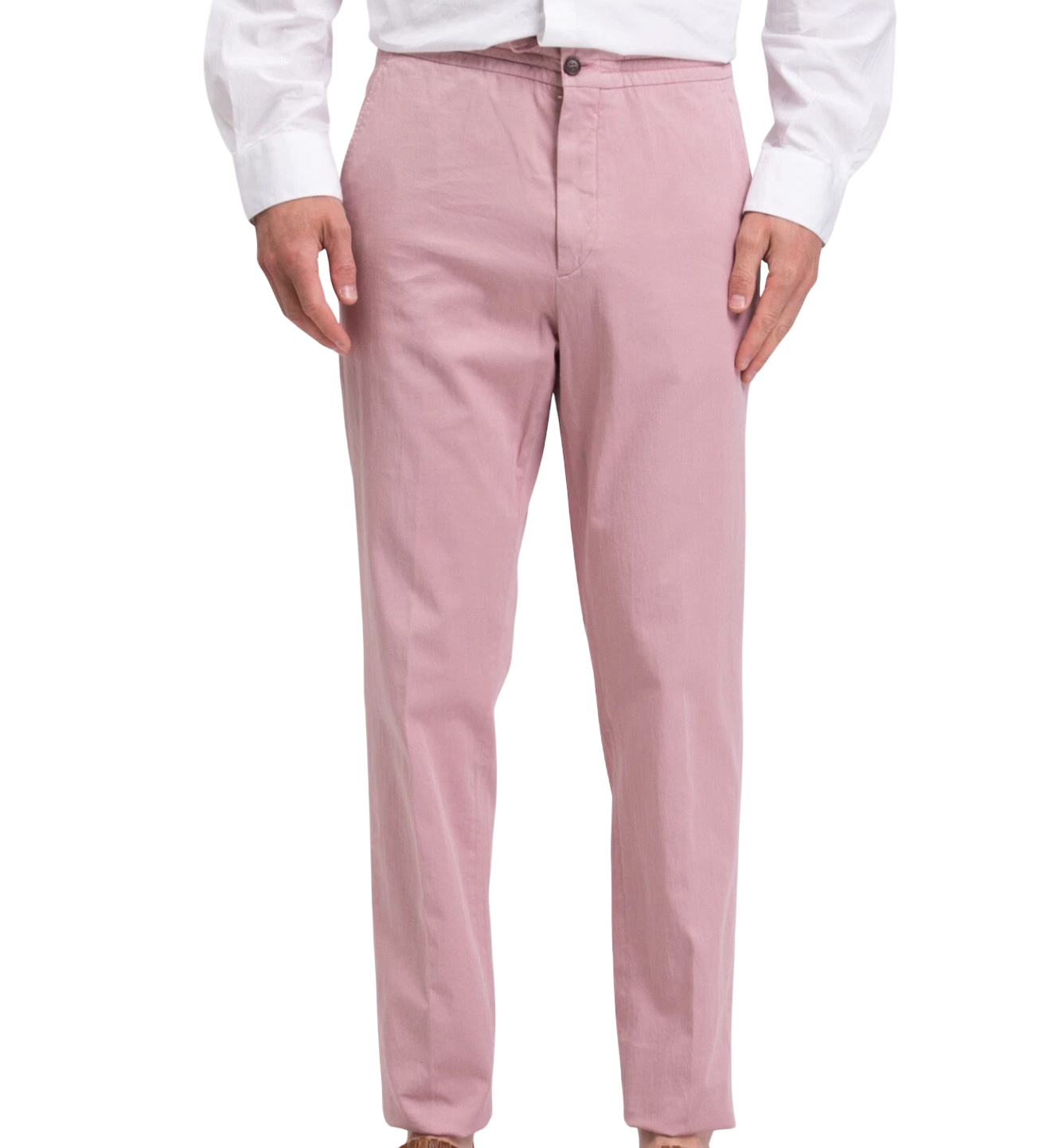 Ermenegildo Zegna URI06 Drawcord Dress Trousers in Pink