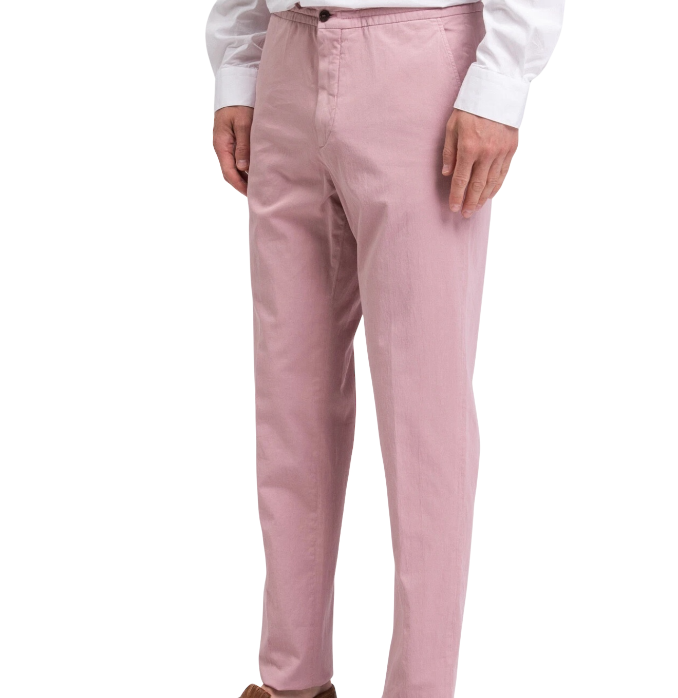 Ermenegildo Zegna URI06 Drawcord Dress Trousers in Pink