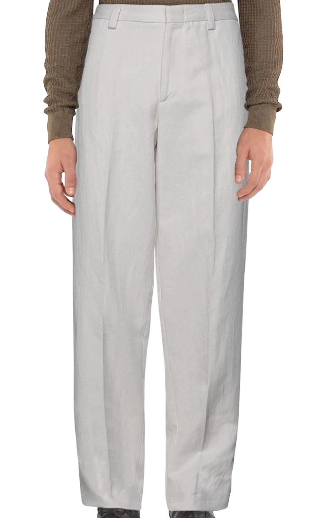 Zegna ZZE309 Technical Cotton Trousers in Grey