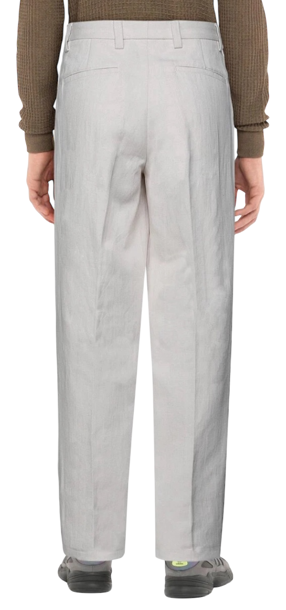 Zegna ZZE309 Technical Cotton Trousers in Grey
