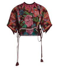Valentino Garavani Arazzo Floral Wool & Cashmere-Blend Crop Sweater