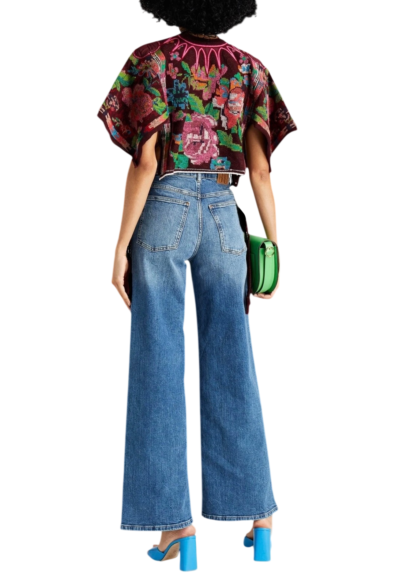 Valentino Garavani Arazzo Floral Wool & Cashmere-Blend Crop Sweater