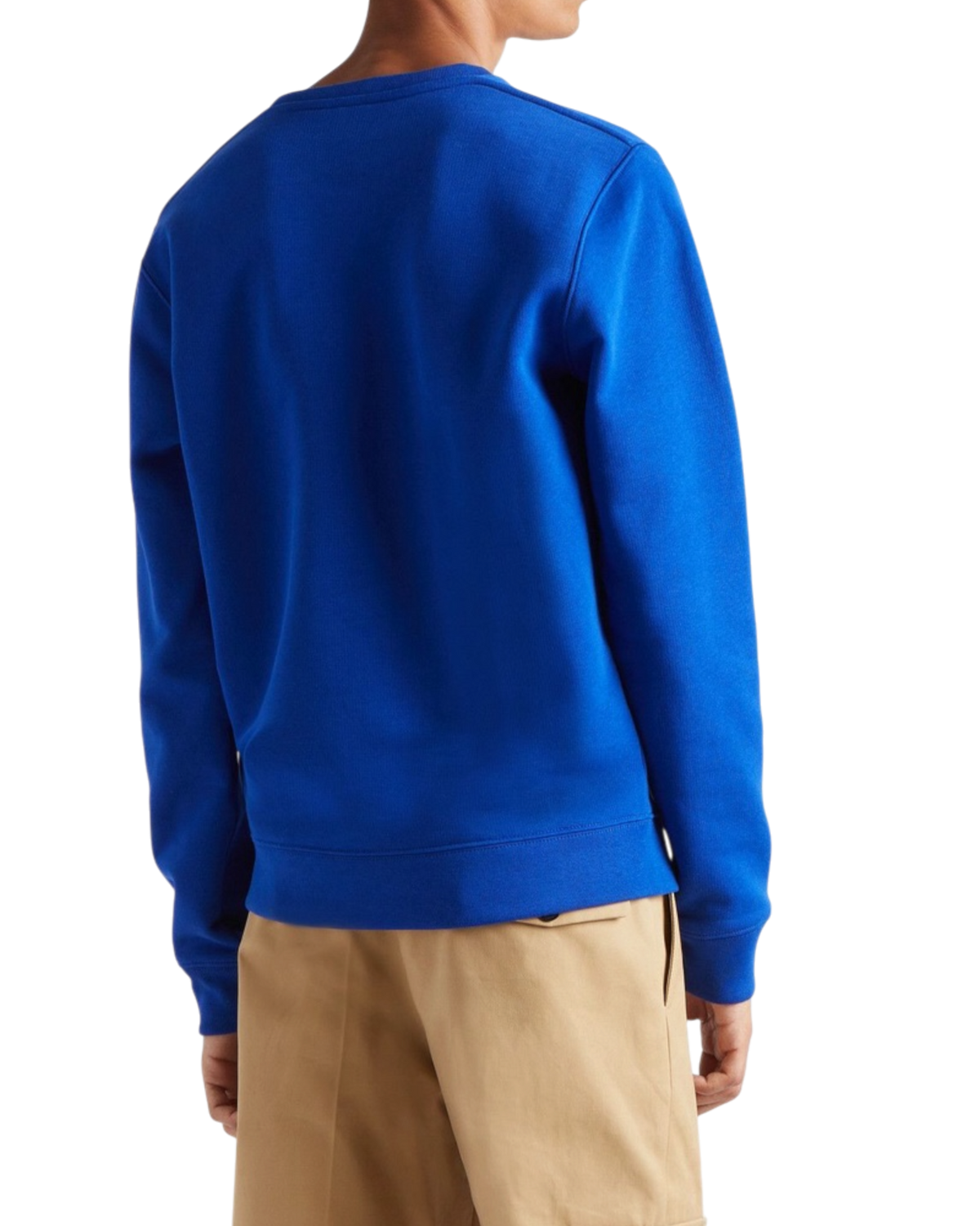 Loewe Anagram Embroidered Cotton Sweatshirt — Blue, XL