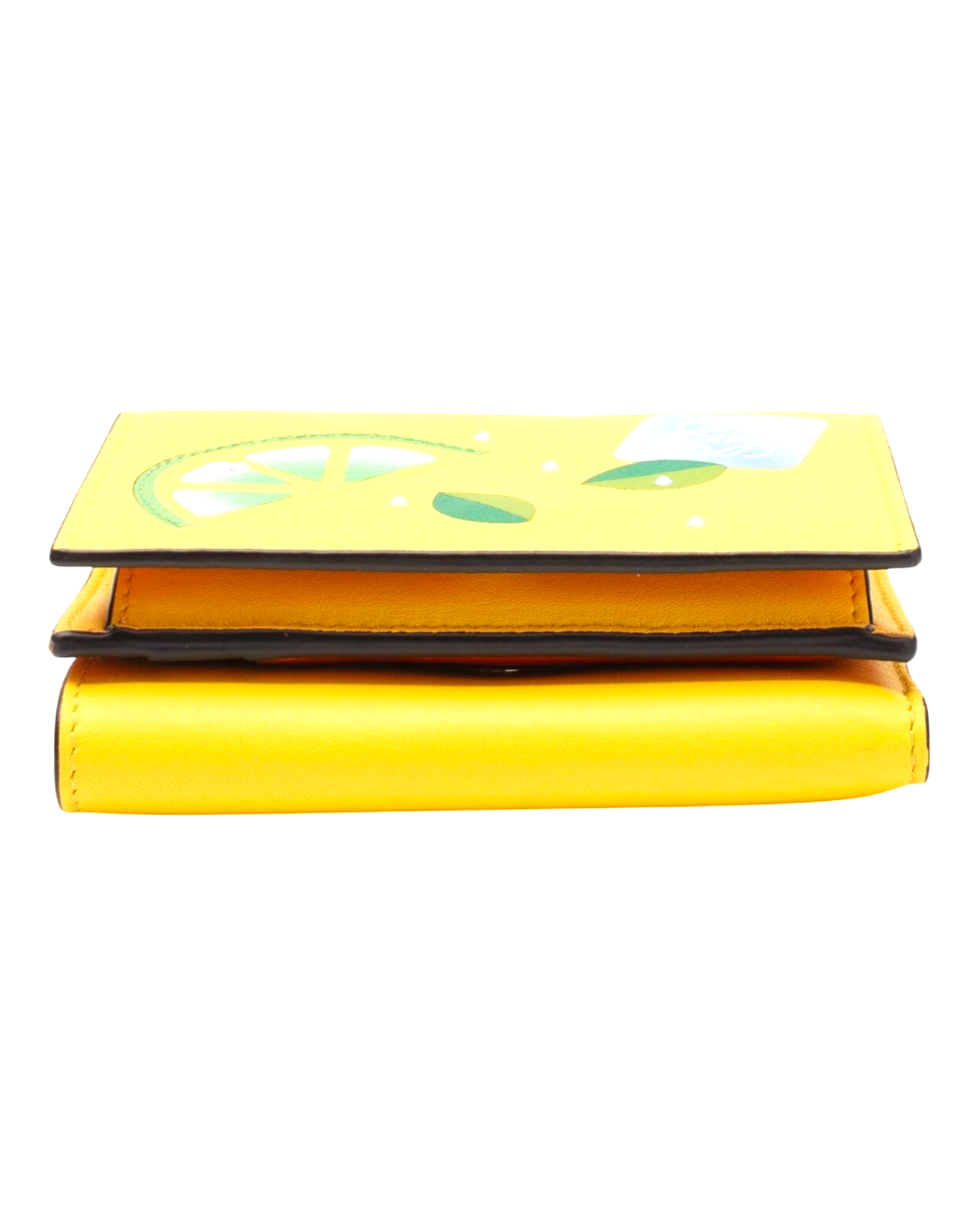 Loewe Cocktail Trifold Wallet in Lemon/Tan