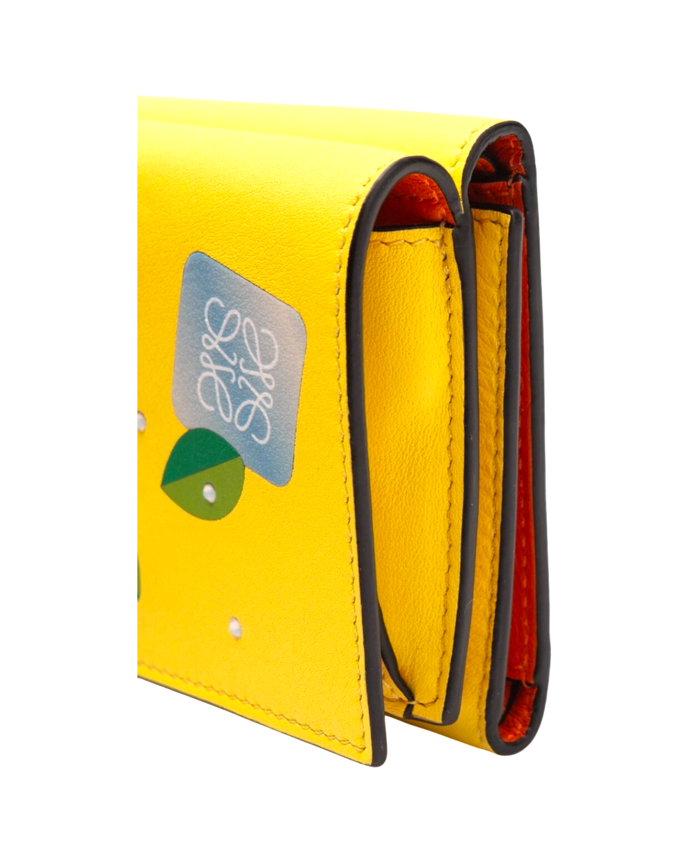 Loewe Cocktail Trifold Wallet in Lemon/Tan