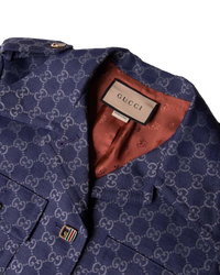 Gucci Interlocking GG Canvas Dress Jacket in Blue