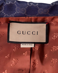 Gucci Interlocking GG Canvas Dress Jacket in Blue