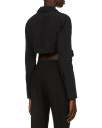Jacquemus La Chemisa Terra Cropped Rolled Shirt