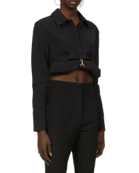 Jacquemus La Chemisa Terra Cropped Rolled Shirt