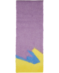 Loewe Multicolored Intarsia Pattern Scarf