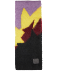 Loewe Multicolored Intarsia Pattern Scarf