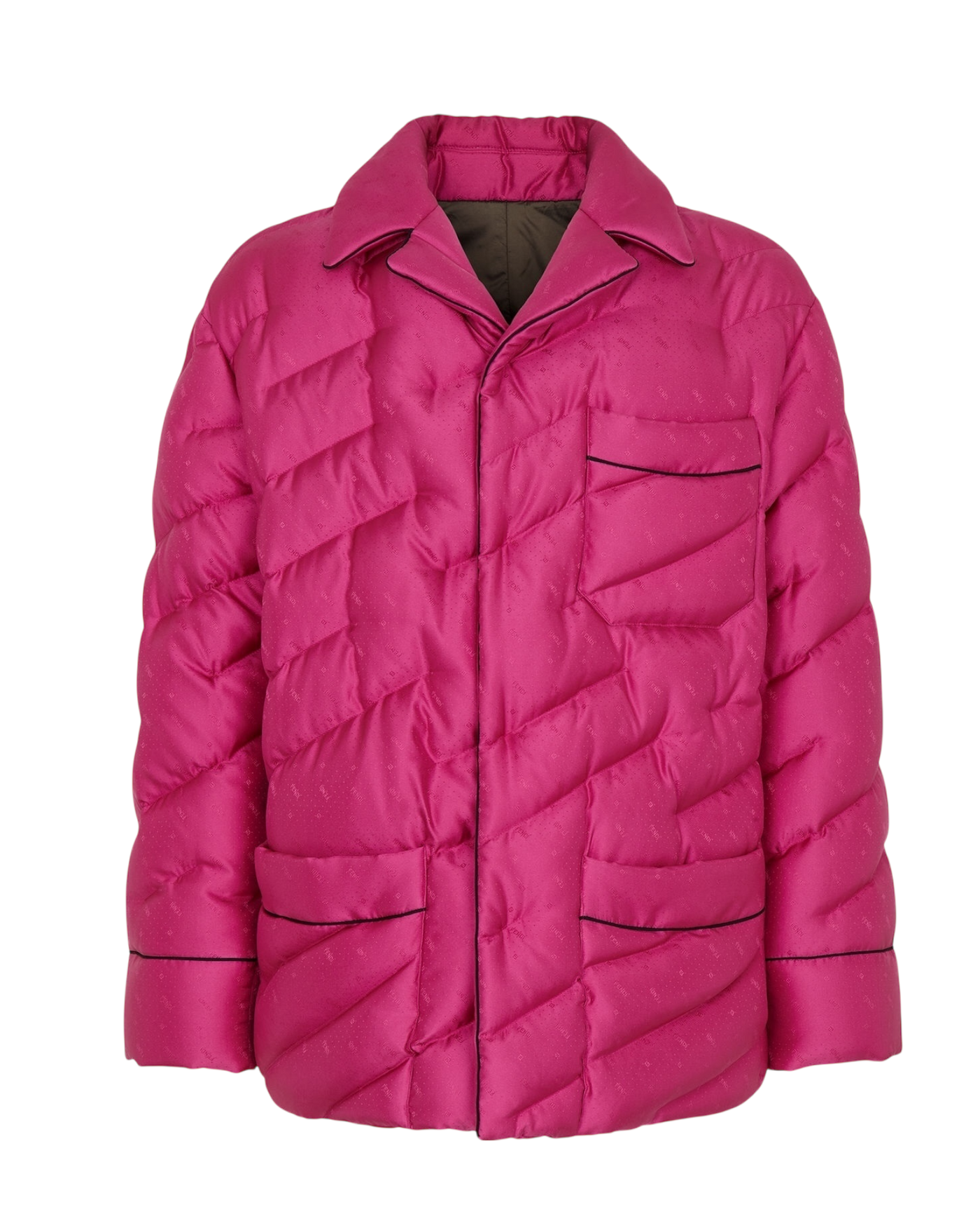 Fendi AW 21 Puffer Blouson Jacket in Azalea