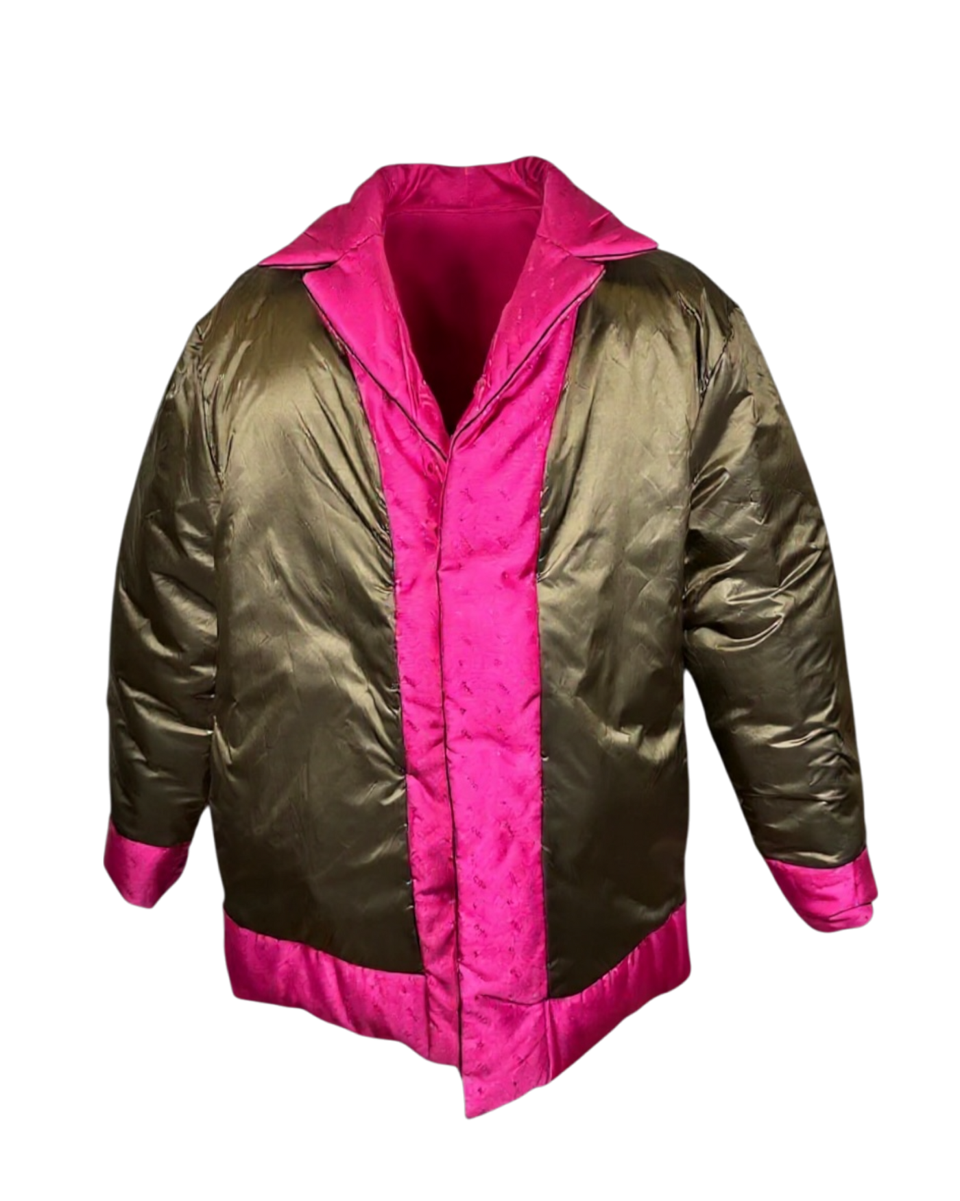 Fendi AW 21 Puffer Blouson Jacket in Azalea
