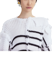 Marni Breton Stripes Cotton Cape