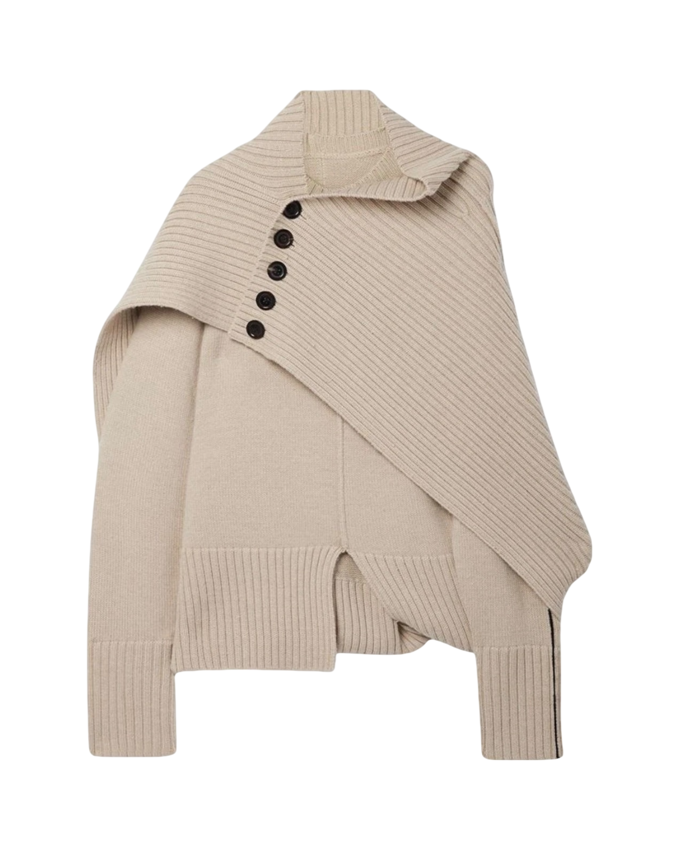 Peter Do FW21 Beige Convertible Cape Sweater