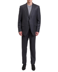 Ermenegildo Zegna Grey Pinstripe Cashmere & Wool Suit