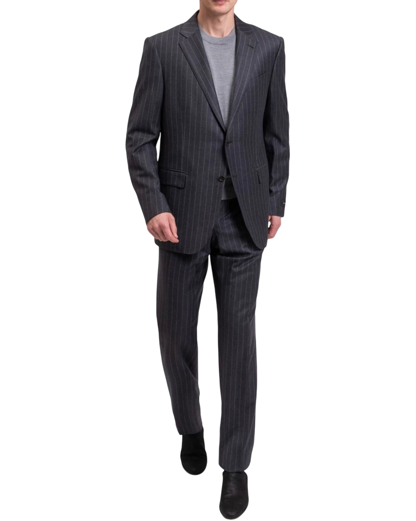 Ermenegildo Zegna Grey Pinstripe Cashmere & Wool Suit