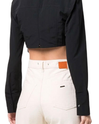 Jacquemus La Chemisa Terra Cropped Rolled Shirt