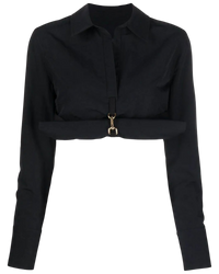 Jacquemus La Chemisa Terra Cropped Rolled Shirt