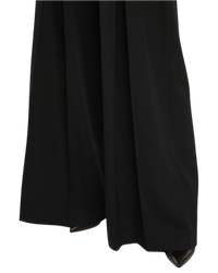 Alaïa Wide-leg Grain De Poudre Trousers — Black, S [US4/FR6]