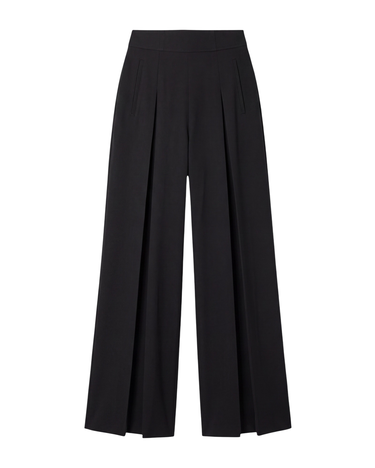 Alaïa Wide-leg Grain De Poudre Trousers — Black, S [US4/FR6]