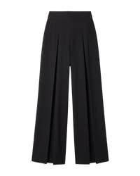 Alaïa Wide-leg Grain De Poudre Trousers — Black, S [US4/FR6]