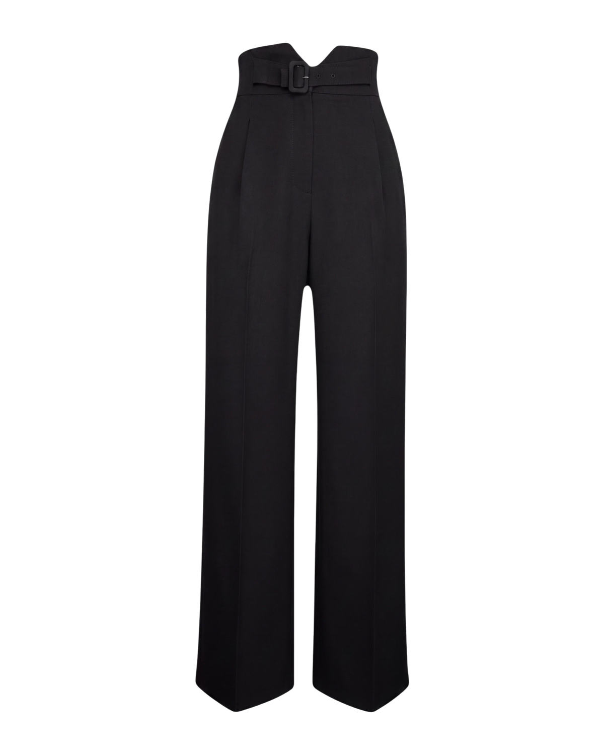 Alaïa Wide-leg Grain De Poudre Trousers — Black, S [US4/FR6]