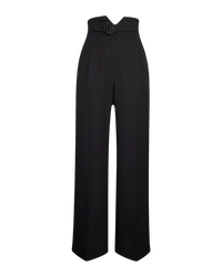 Alaïa Wide-leg Grain De Poudre Trousers — Black, S [US4/FR6]