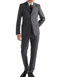 Prada Single Breast 3-Button Wool Suit in Anthracite