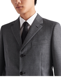 Prada Single Breast 3-Button Wool Suit in Anthracite
