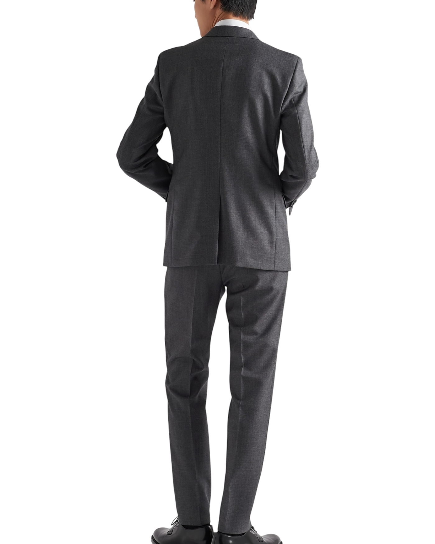Prada Single Breast 3-Button Wool Suit in Anthracite