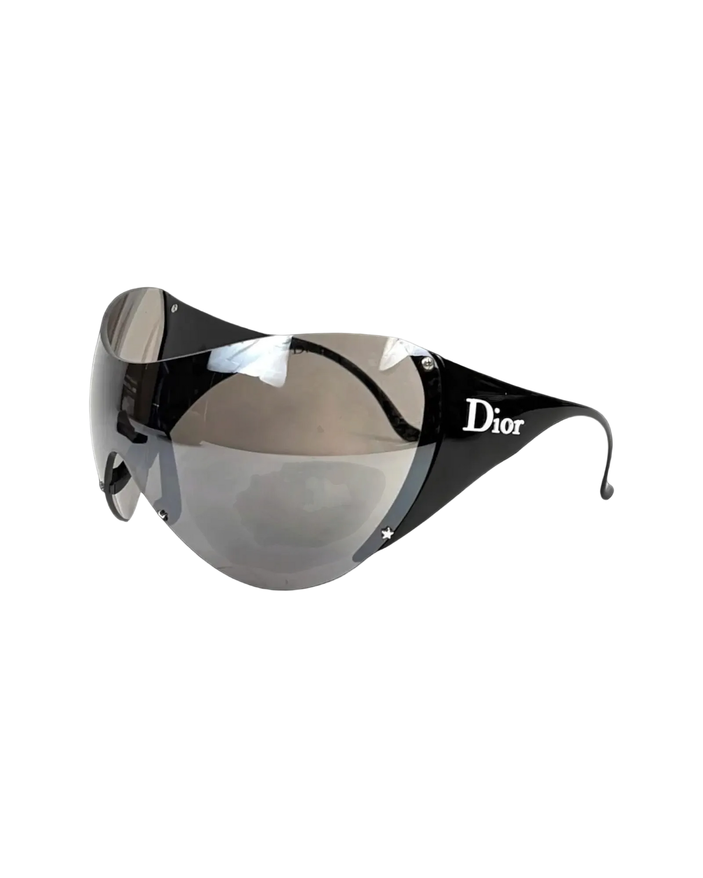 Dior Ski 1 Shield Sunglasses — Black, White Logo
