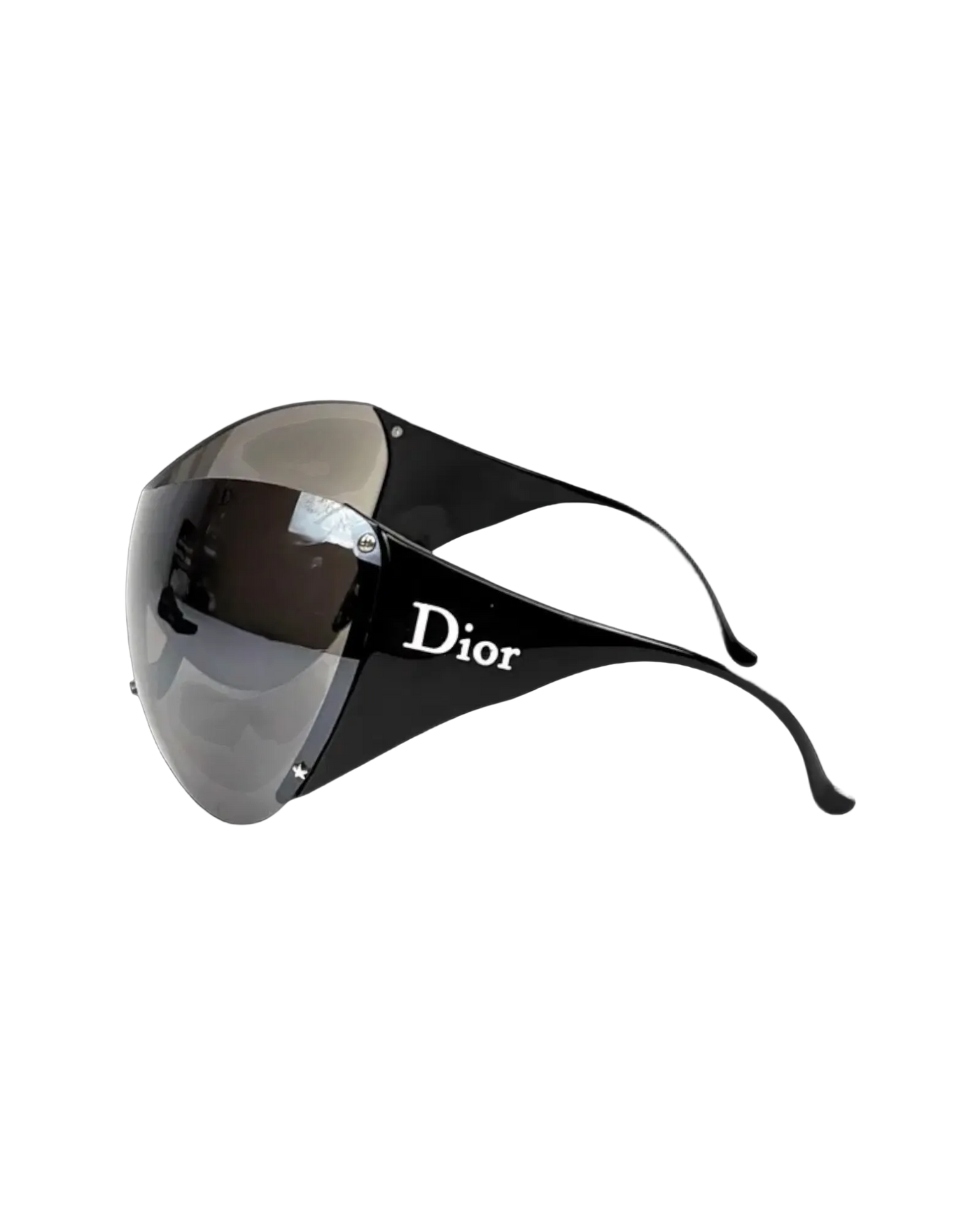Dior Ski 1 Shield Sunglasses — Black, White Logo