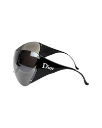 Dior Ski 1 Shield Sunglasses — Black, White Logo