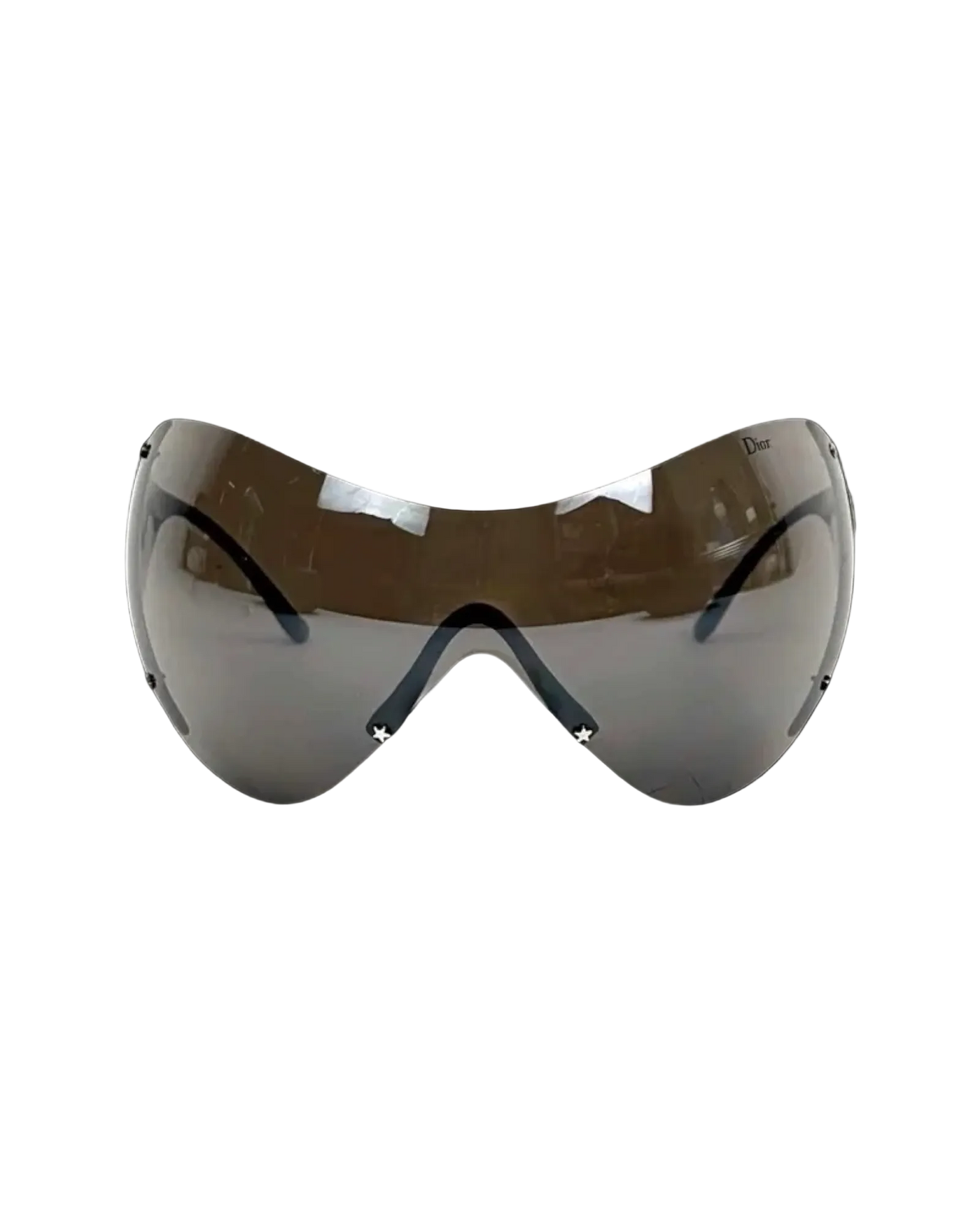 Dior Ski 1 Shield Sunglasses — Black, White Logo