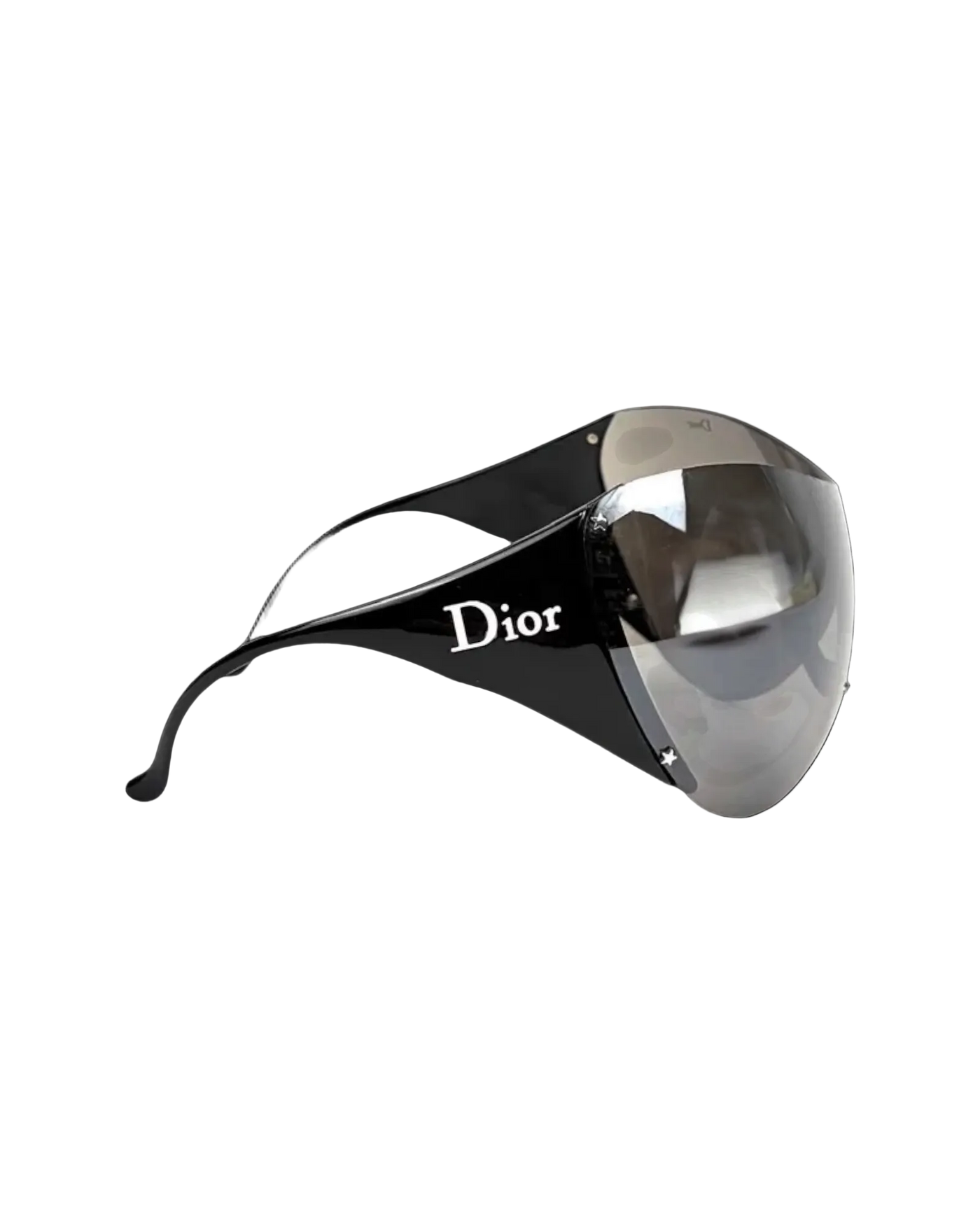 Dior Ski 1 Shield Sunglasses — Black, White Logo
