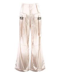 Fendi Buckled Satin Cargo Pants
