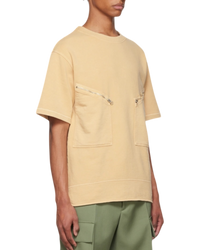 Jil Sander Zipped Patch Pocket Crewneck Shirt