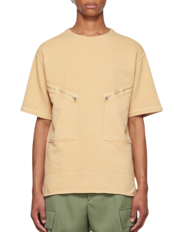 Jil Sander Zipped Patch Pocket Crewneck Shirt