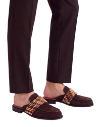 Christian Louboutin Leather Mule Shoes — Brown, Spike Studs, EU 43 / US 10