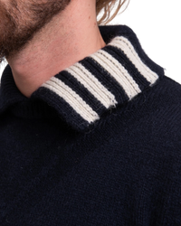 Thom Browne 4-Bar Polo Jumper in Navy