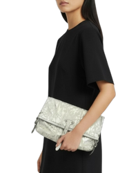 Maison Margiela Crinkle Leather Graffiti Clutch