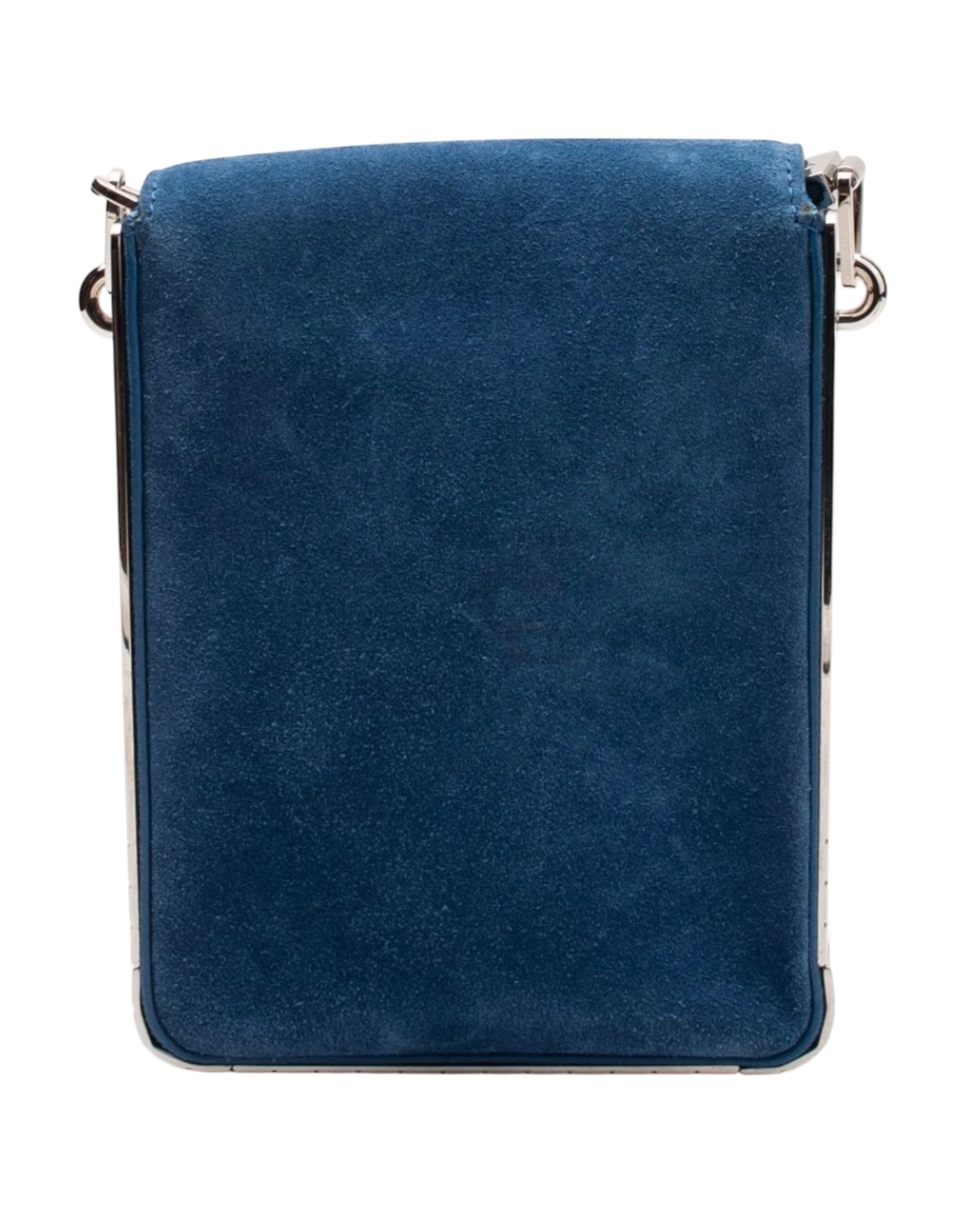 Mugler Suede Leather Crossbody Bag in Blue