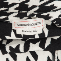 Alexander McQueen Houndstooth Wool Blend Midi Dress