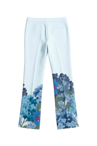 Valentino Macro Ortensia Printed Silk Flared Pants