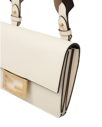 Fendi Flat Baguette in Cream Leather