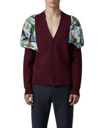 Maison Margiela Wool Scarf Distressed Cardigan