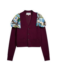 Maison Margiela Wool Scarf Distressed Cardigan