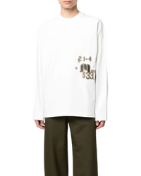 Jil Sander Embroidered Motif Long Sleeve T-Shirt