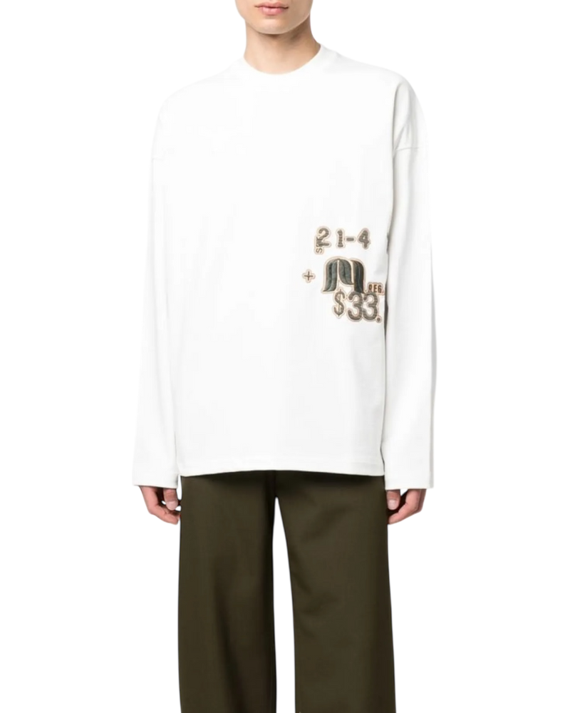 Jil Sander Embroidered Motif Long Sleeve T-Shirt